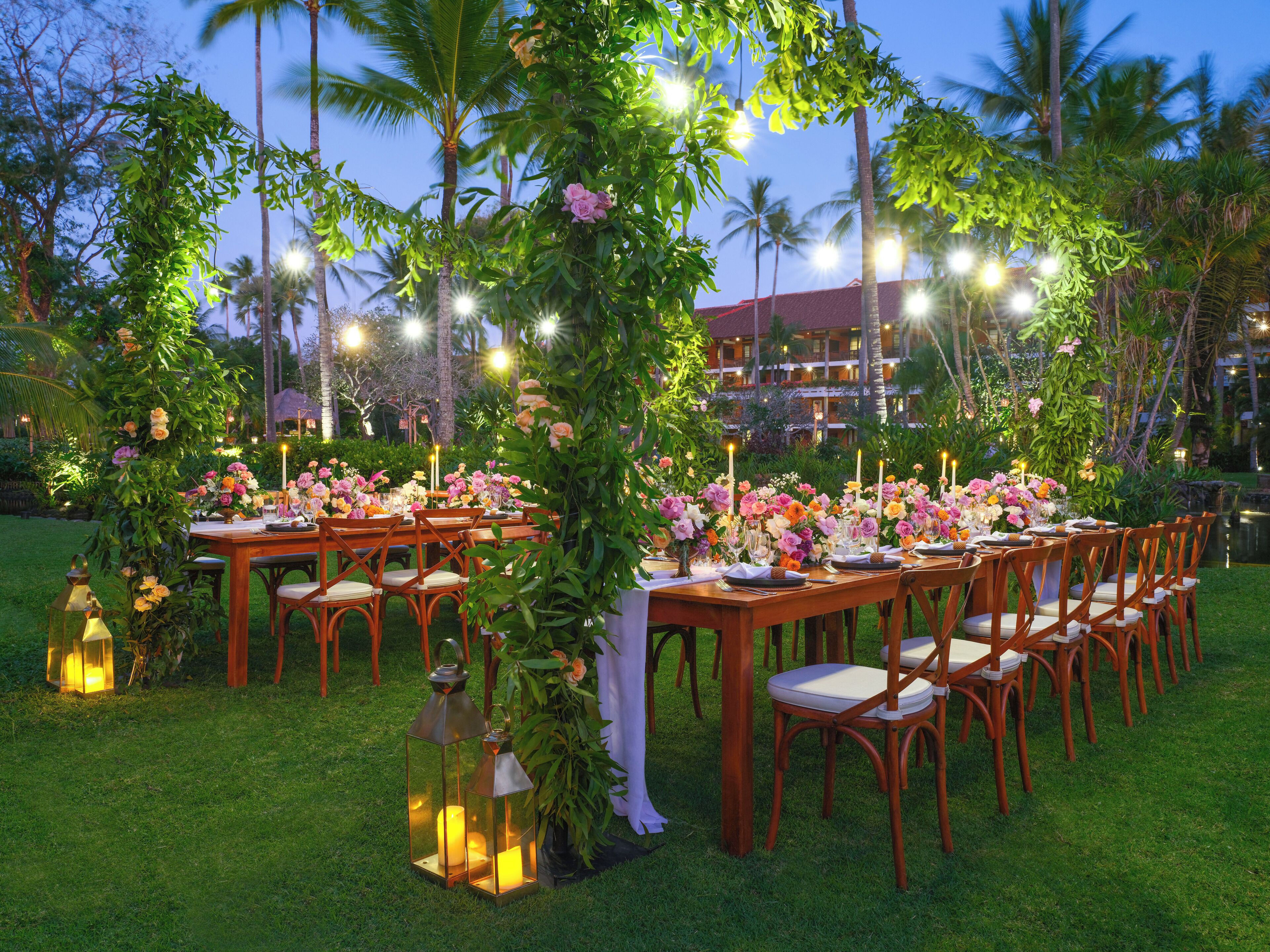 outdoor wedding area