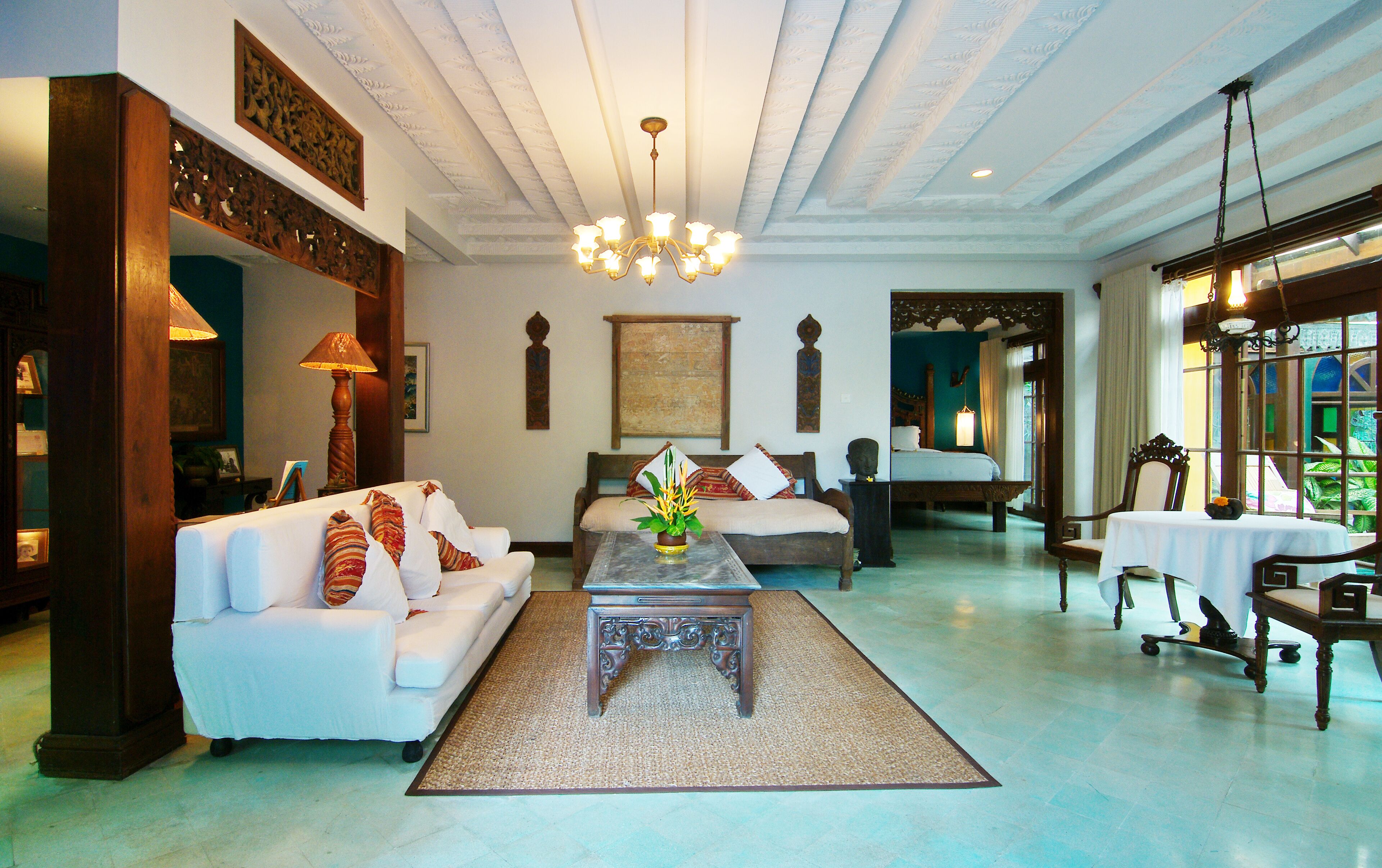 walter spies pavilion with private pool (free signature afternoon tea) | living area | 28-inch lcd tv with satellite channels, tv