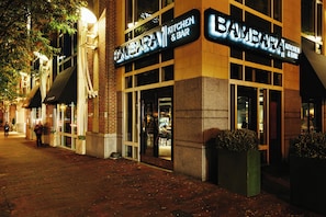 A building with a sign that reads 'Bambara Kitchen & Bar'. - Kimpton Marlowe Hotel by IHG (Cambridge)