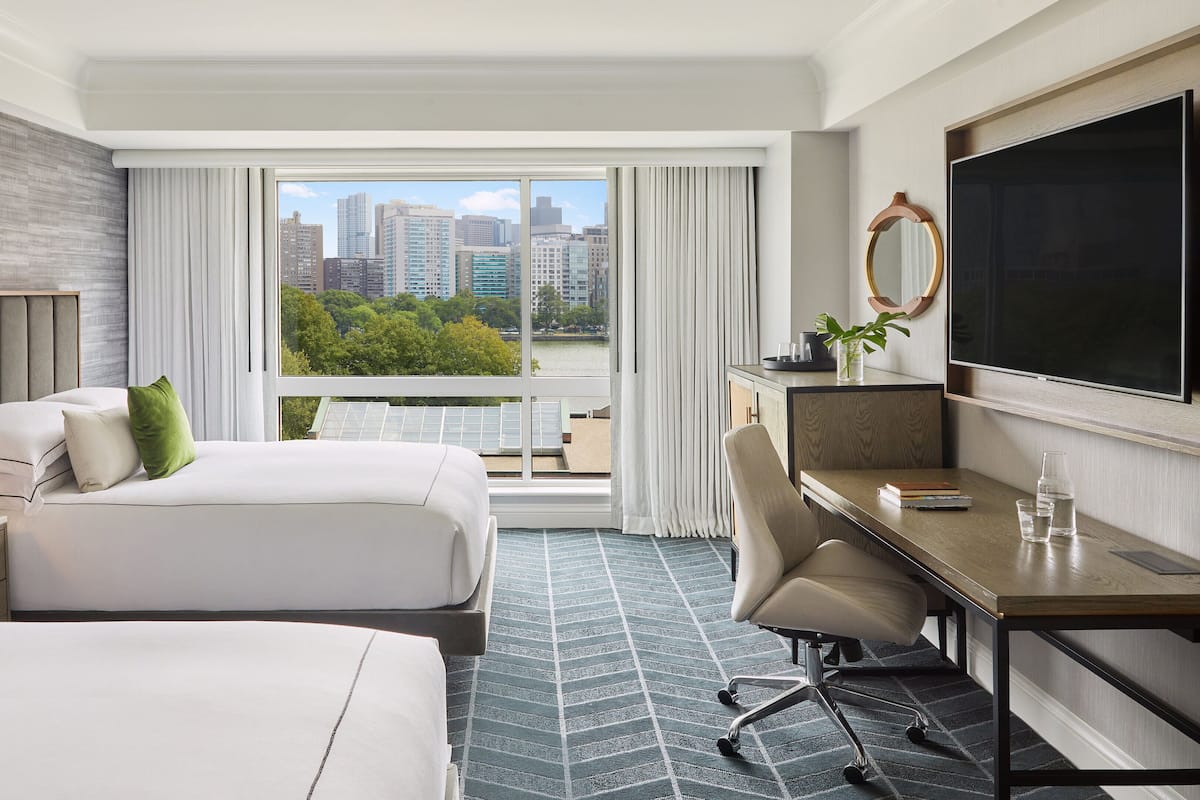 room, 2 queen beds (exterior view) | 1 bedroom, frette italian sheets, premium bedding, down duvets