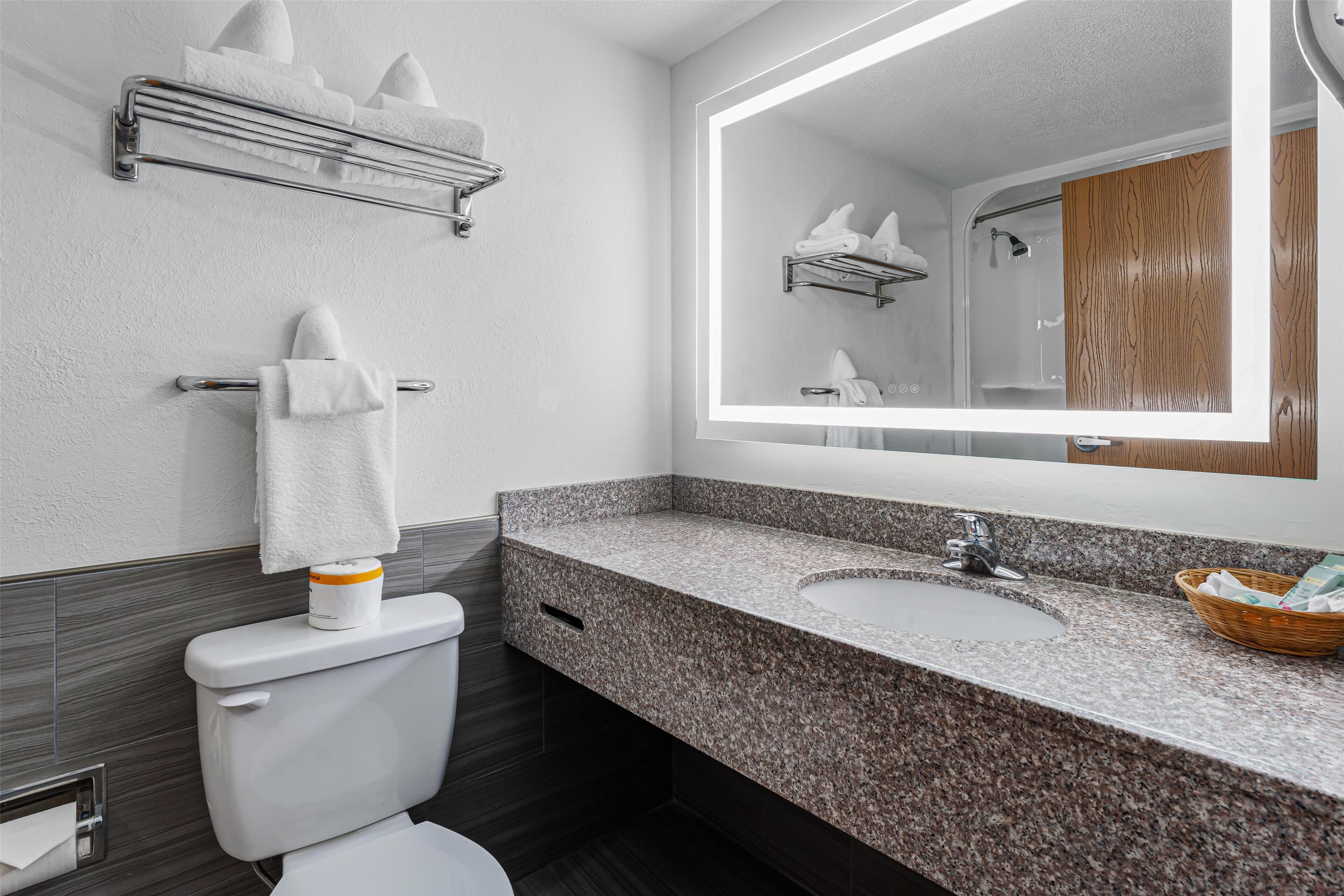 standard room, 1 king bed, non smoking, refrigerator & microwave (with sofabed) | bathroom | combined shower/bathtub, deep-soaking bathtub, hydromassage showerhead