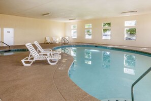 Indoor pool, open 6:00 AM to 11:00 PM, sun loungers