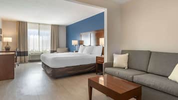 Suite, 1 King Bed with Sofa bed, Non Smoking (Pet Friendly) | Desk, blackout drapes, soundproofing, iron/ironing board