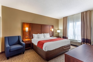 Desk, laptop workspace, blackout curtains, soundproofing