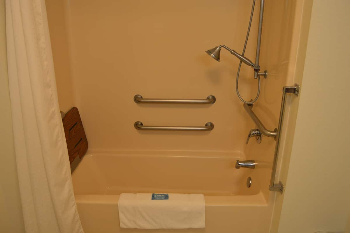 Standard Room, 1 King Bed, Accessible (Communications, Mobility, Access Tub) | Desk, iron/ironing board, free cribs/infant beds, rollaway beds