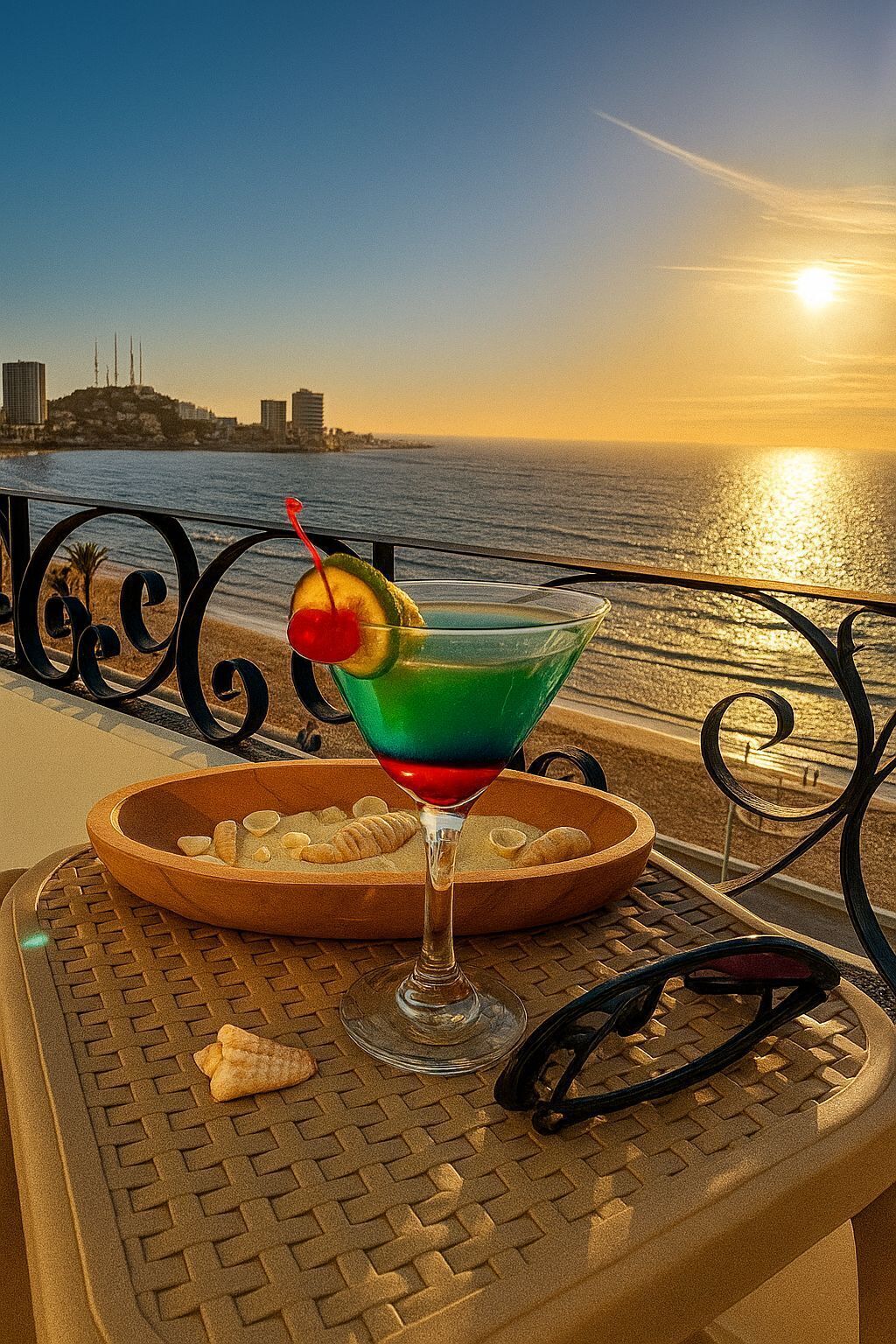 Vista a la playa o el mar