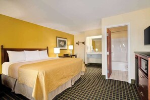 Desk, blackout drapes, iron/ironing board, free WiFi