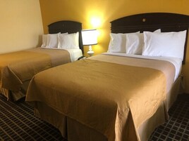 1 bedroom, desk, blackout drapes, iron/ironing board