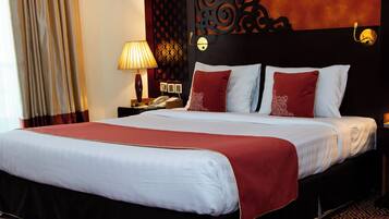 Standard-Doppelzimmer | Hochwertige Bettwaren, Pillowtop-Betten, Minibar, Zimmersafe