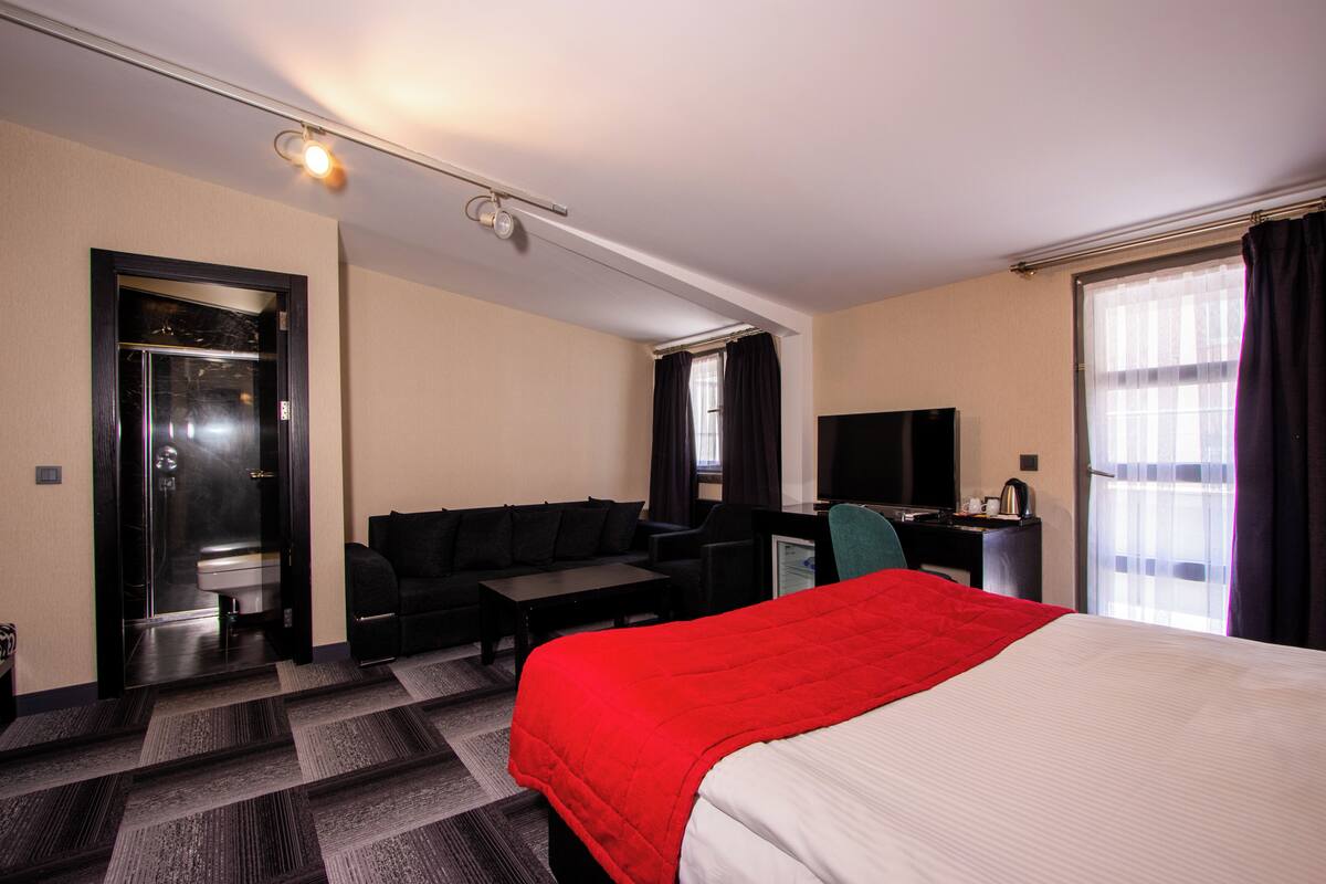 Ropa de cama de alta calidad, minibar y escritorio 