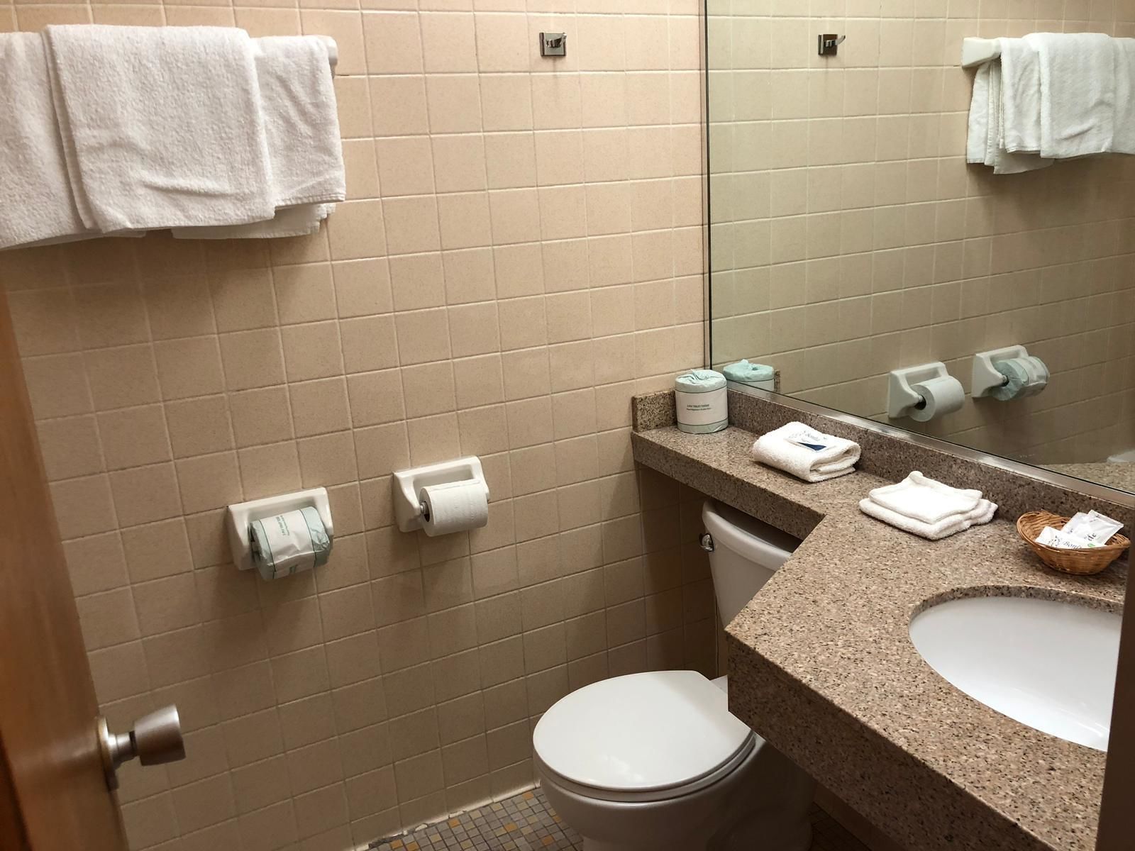 standard room, 1 king bed | bathroom | hair dryer, towels