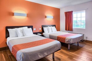 Desk, free WiFi, bed sheets