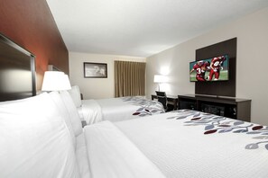 Desk, free cots/infant beds, free WiFi, bed sheets