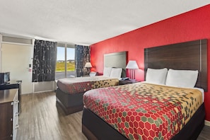 Desk, blackout drapes, iron/ironing board, rollaway beds