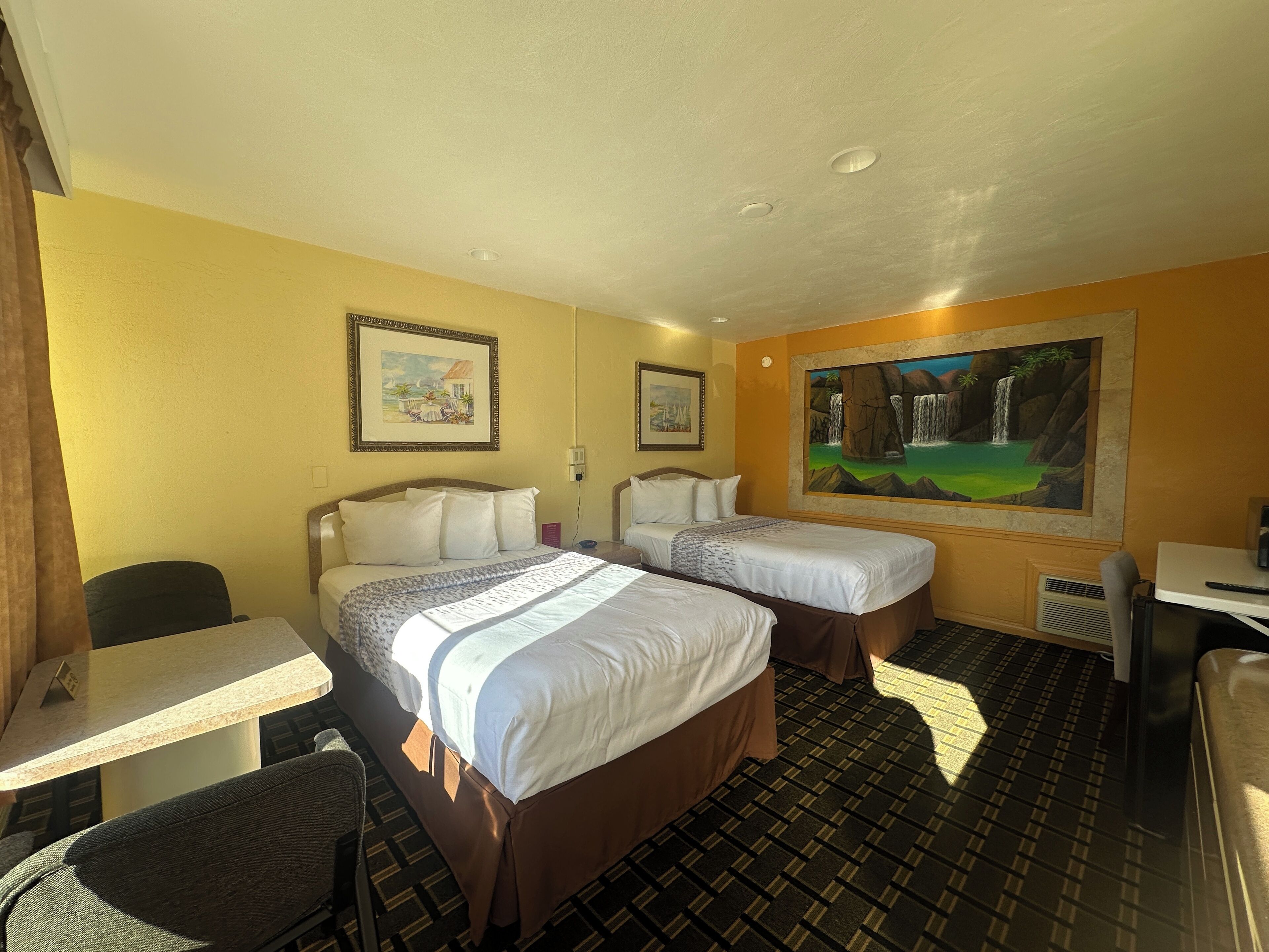 Room, 2 Queen Beds, Non Smoking | Minibar, iron/ironing board, free WiFi, bed sheets