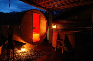 Sauna, spa, bain de vapeur, soins du corps, aromathérapie