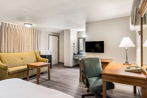 Desk, free WiFi, bed sheets