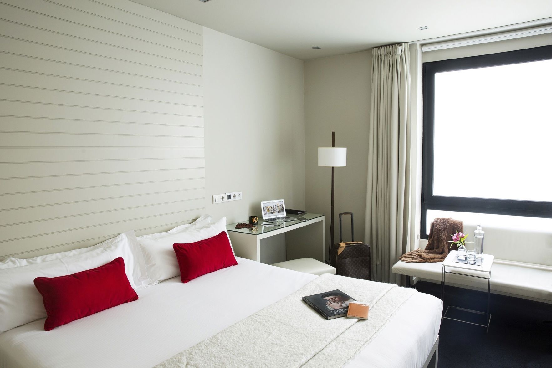 Egyptian cotton sheets, down comforters, memory foam beds, minibar