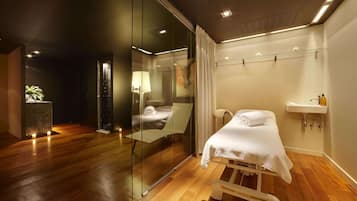 Behandlingsrum til par, hydroterapi, aromaterapi, deep tissue-massage