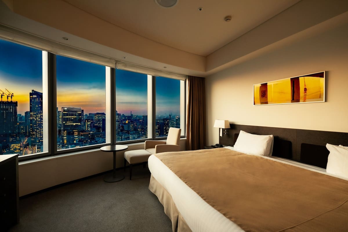 Phòng, 1 giường cỡ king, không hút thuốc, góc (Tokyo Tower View,above 27F) | Bộ đồ giường cao cấp, két bảo mật tại phòng, bàn