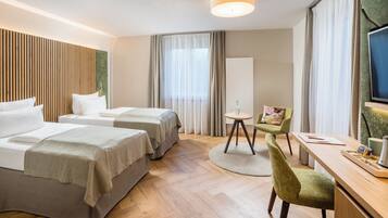 Ropa de cama hipoalergénica y minibar