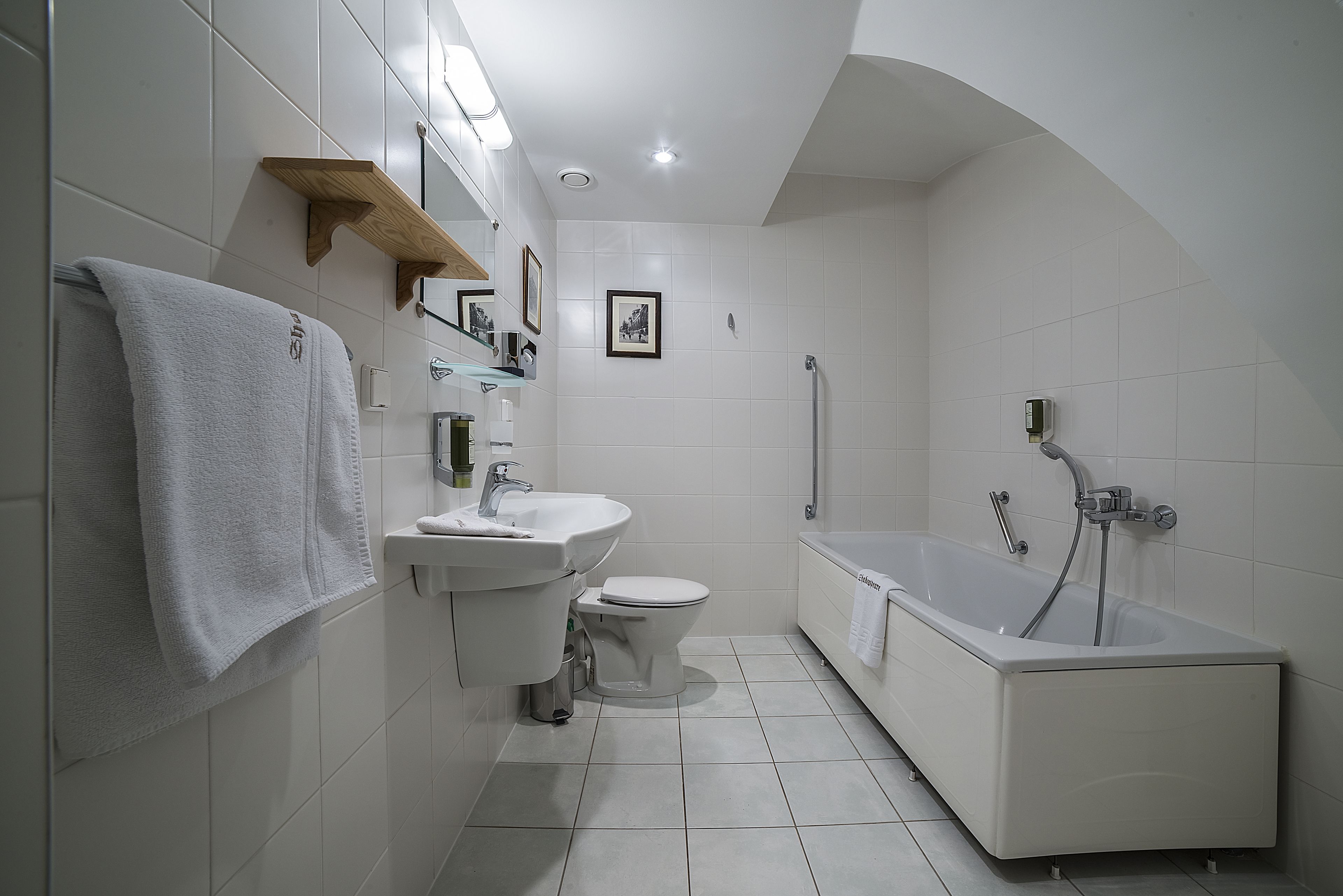 standard single room | bathroom | free toiletries, hair dryer, towels