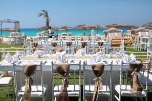 Outdoor wedding area