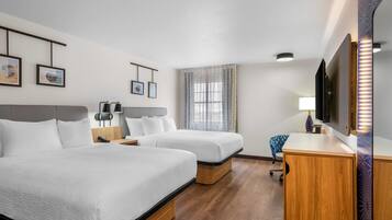 2 Queen Beds, Premium Room, Non Smoking | Premium bedding, pillow-top beds, desk, iron/ironing board