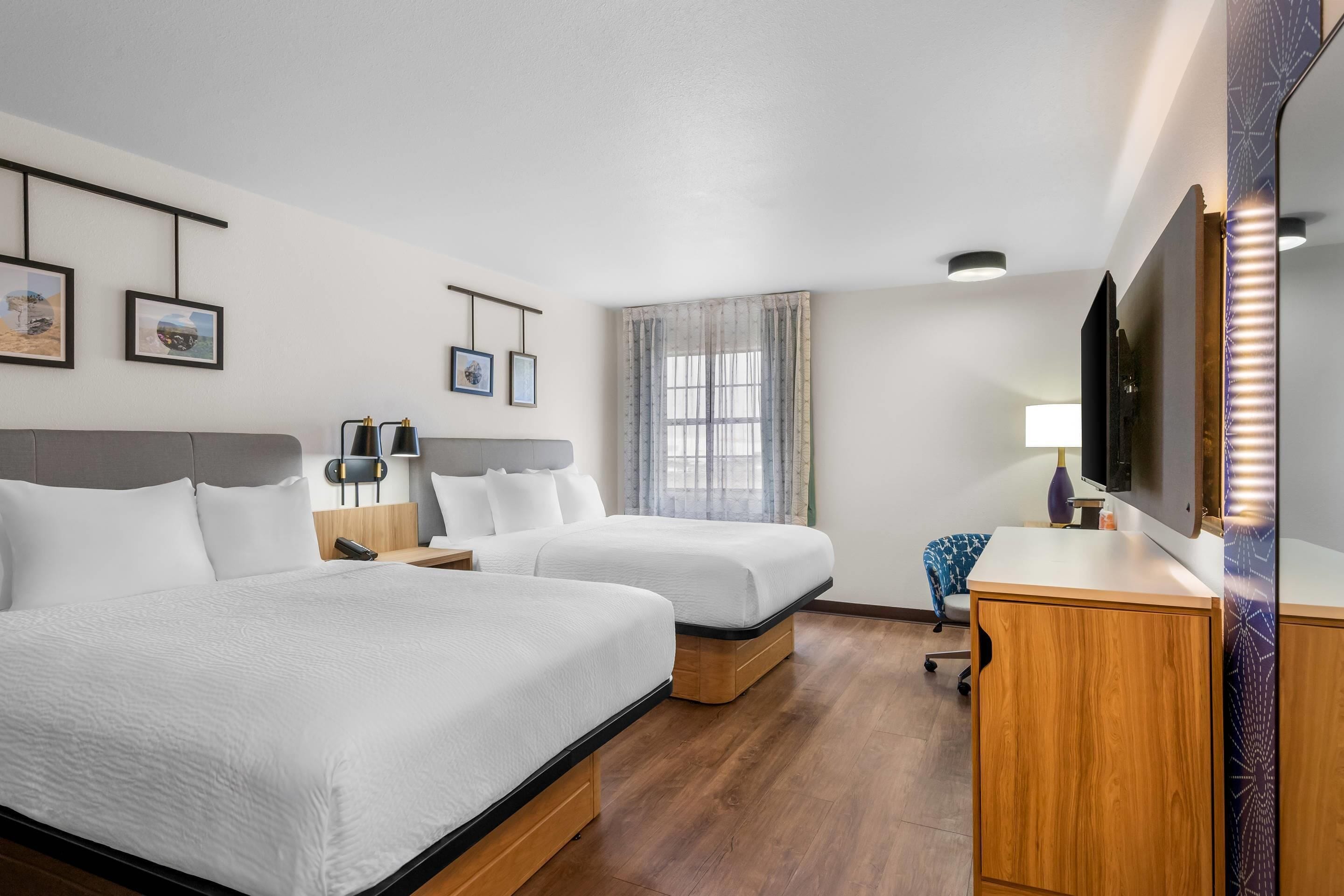 Standard Room, 2 Queen Beds, Non Smoking | Desk, iron/ironing board, free cribs/infant beds, free WiFi