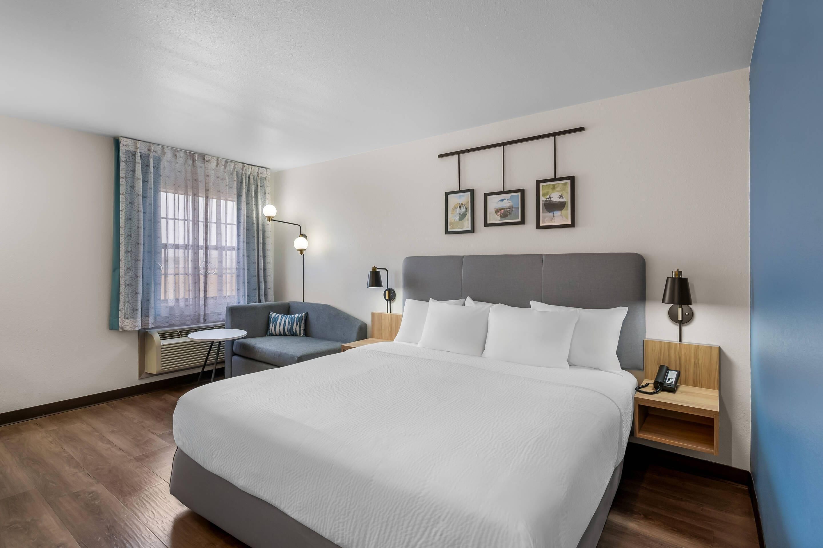 Room, 1 King Bed, Accessible, Non Smoking | Desk, iron/ironing board, free WiFi, bed sheets