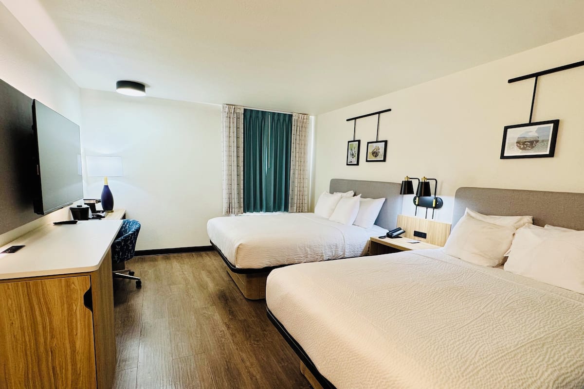 Room, 2 Queen Beds, Non Smoking | Desk, iron/ironing board, free cribs/infant beds, free WiFi