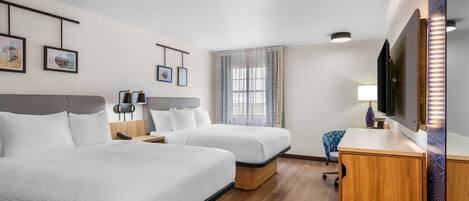 2 Queen Beds, Premium Room, Non Smoking | Premium bedding, pillowtop beds, desk, iron/ironing board