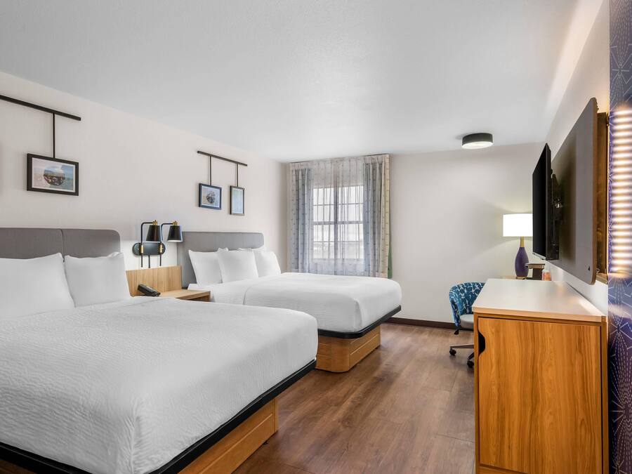 2 Queen Beds, Premium Room, Non Smoking | Hochwertige Bettwaren, Pillowtop-Betten, Schreibtisch