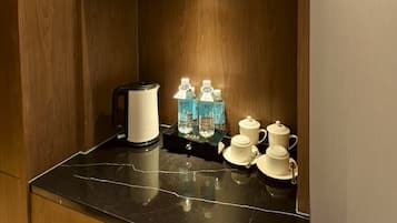 Ropa de cama de alta calidad y minibar