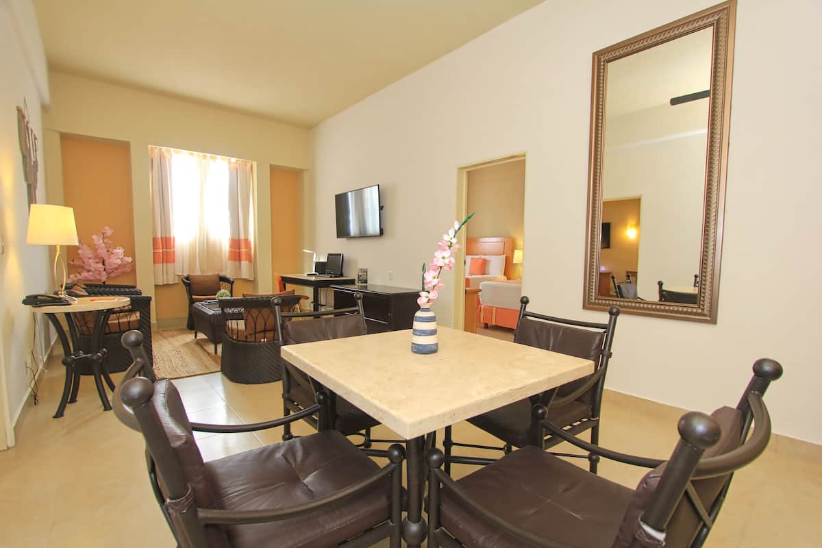 Family Room, Multiple Beds, Non Smoking, City View | Living area | 32-inch TV with satellite channels, table tennis