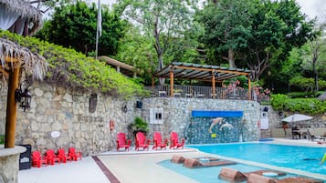 2 outdoor pools, open 8:00 AM to 10:00 PM, sun loungers