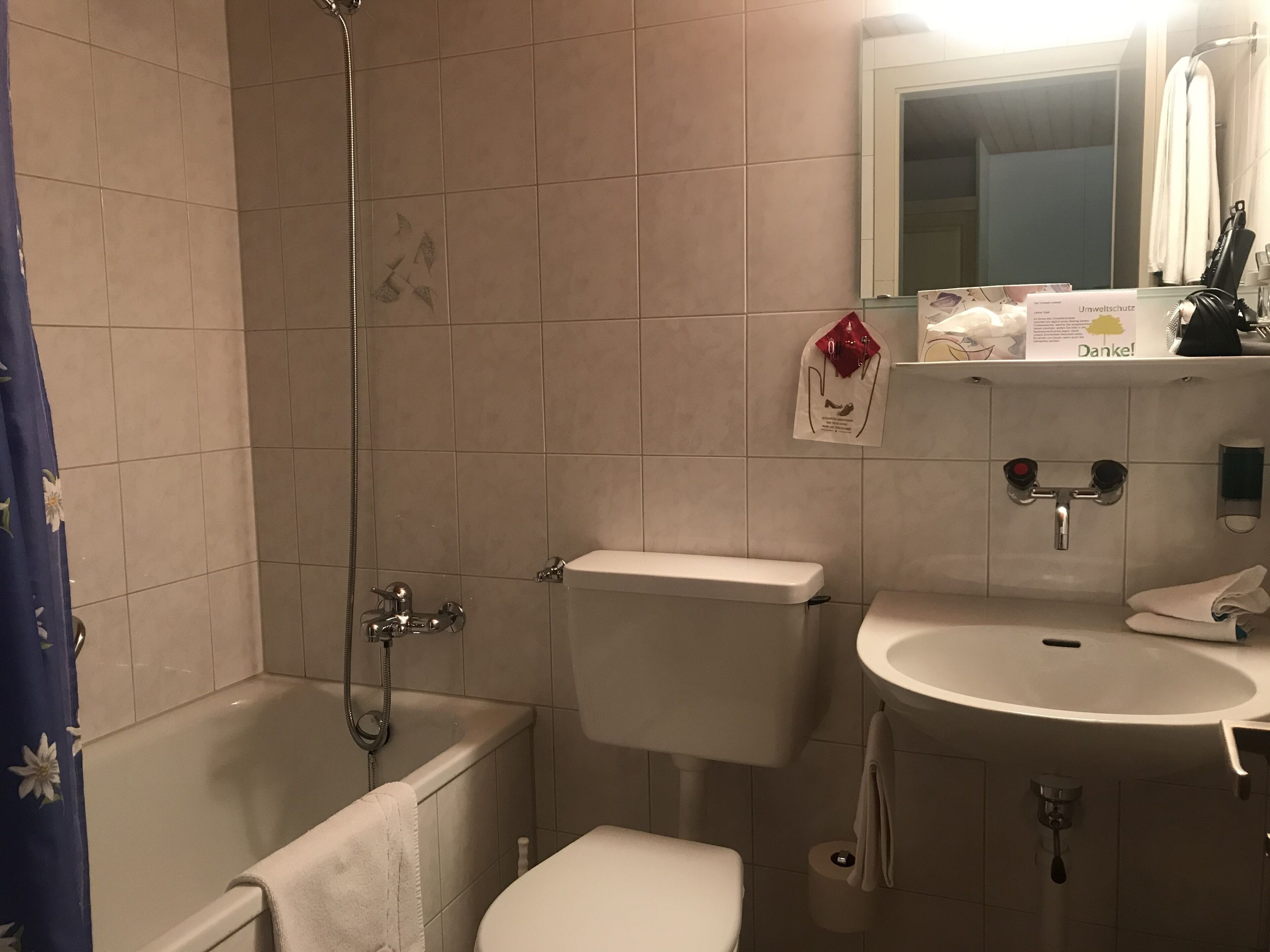 double room | bathroom | hair dryer, towels