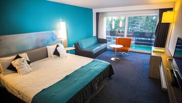 Comfort kamer, balkon | 1 slaapkamer, luxe beddengoed, een minibar, een kluis op de kamer