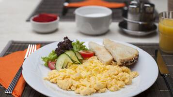 Daily buffet breakfast for a fee