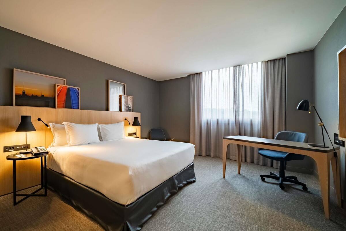 Habitación de lujo, 1 cama de matrimonio | Minibar, caja fuerte, escritorio y espacio para trabajar con un portátil