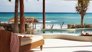 Villa, Beachfront (with Private Pool and Deck) | Terrace/patio