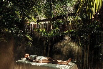 Couples treatment rooms, sauna, spa tub, body treatments, aromatherapy at Viceroy Riviera Maya, a Luxury Villa Resort