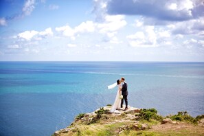 Outdoor wedding area