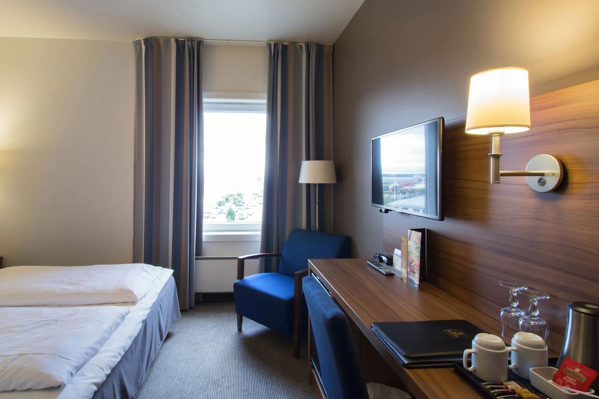 Individually decorated, individually furnished, desk, blackout curtains