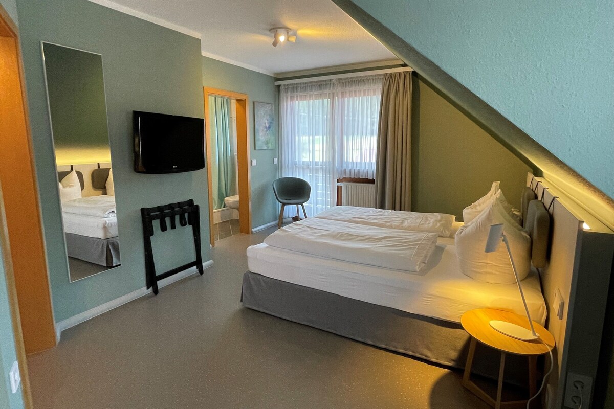 Desk, blackout drapes, iron/ironing board, free WiFi