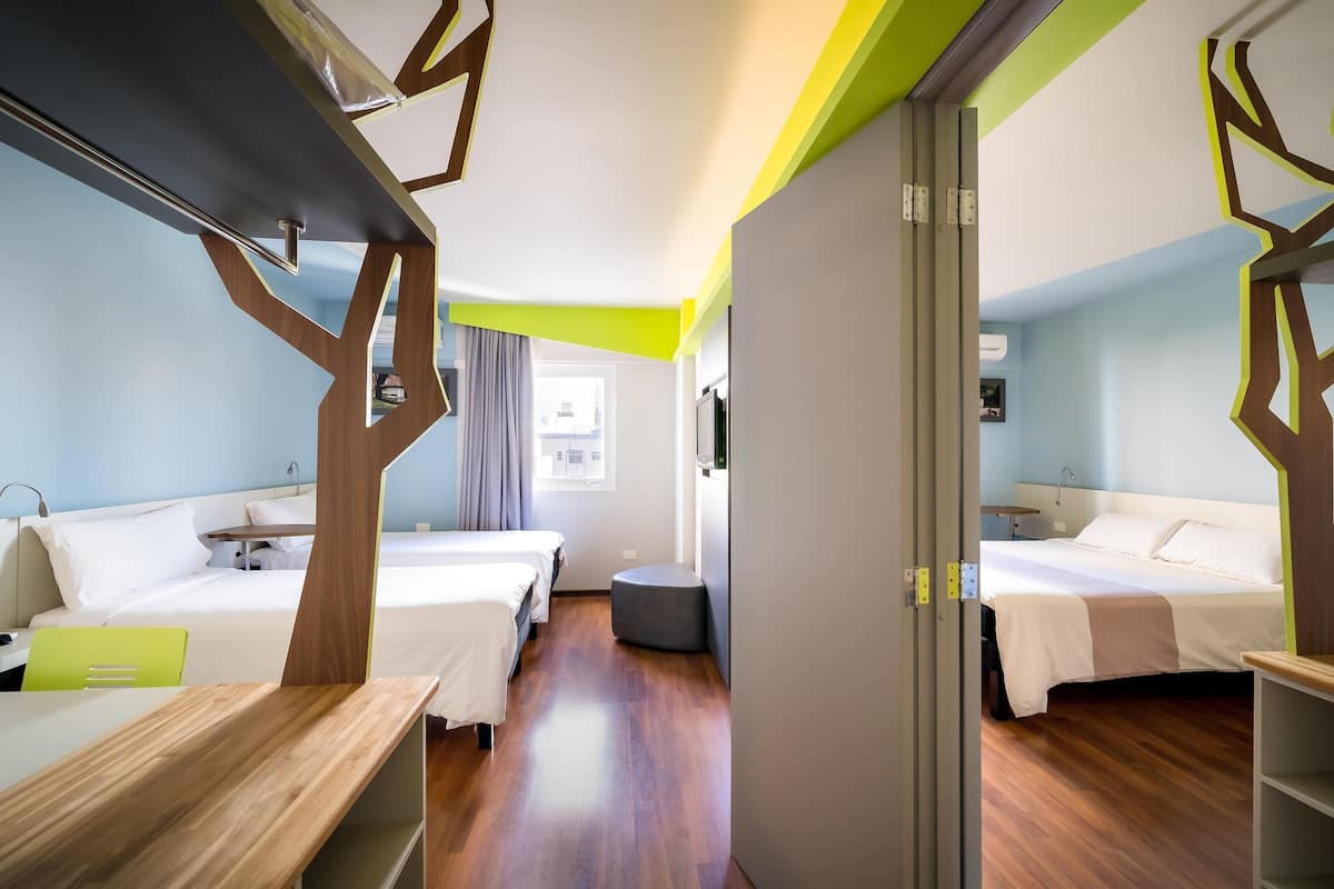 minibar, desk, blackout curtains, soundproofing