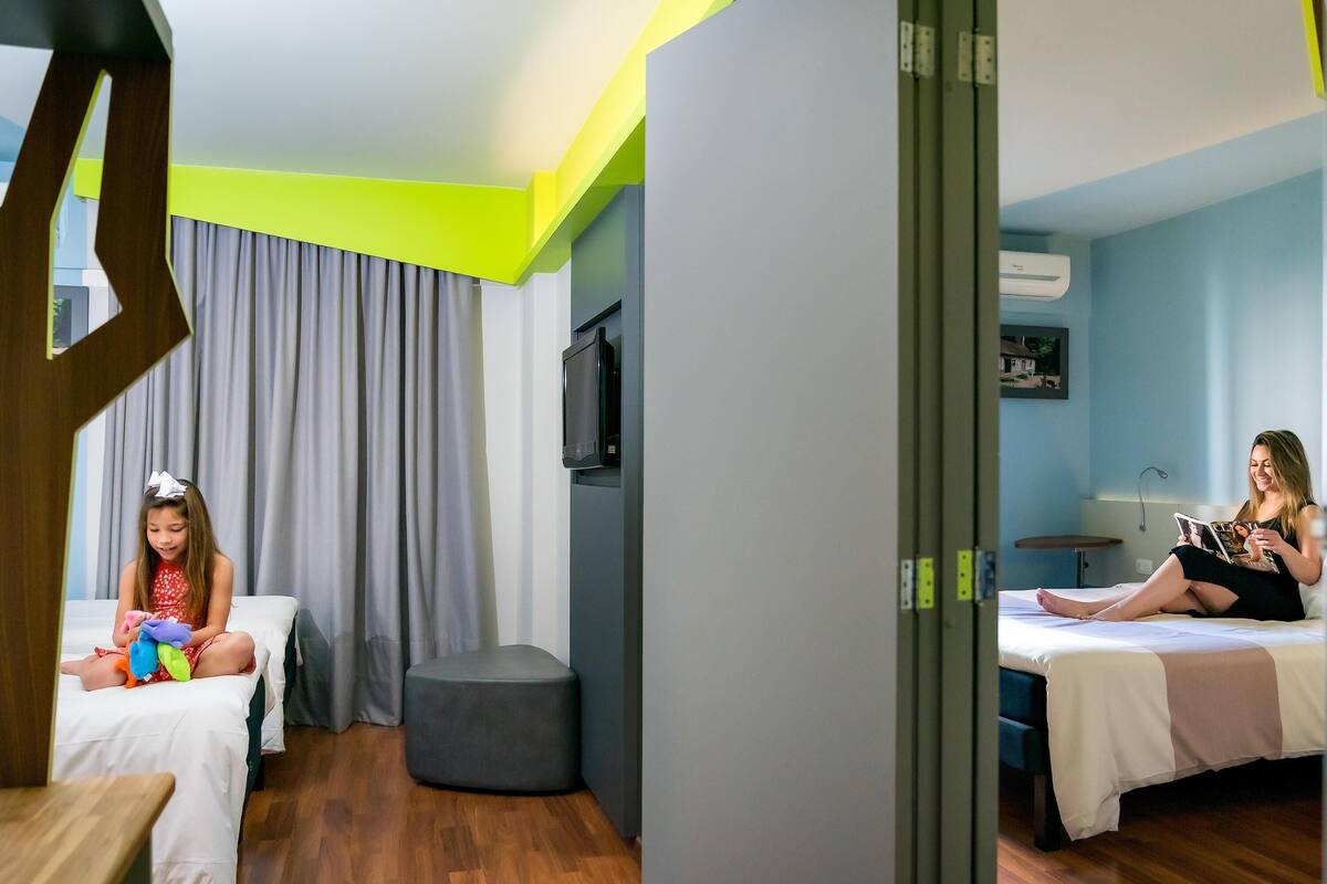 minibar, desk, blackout curtains, soundproofing