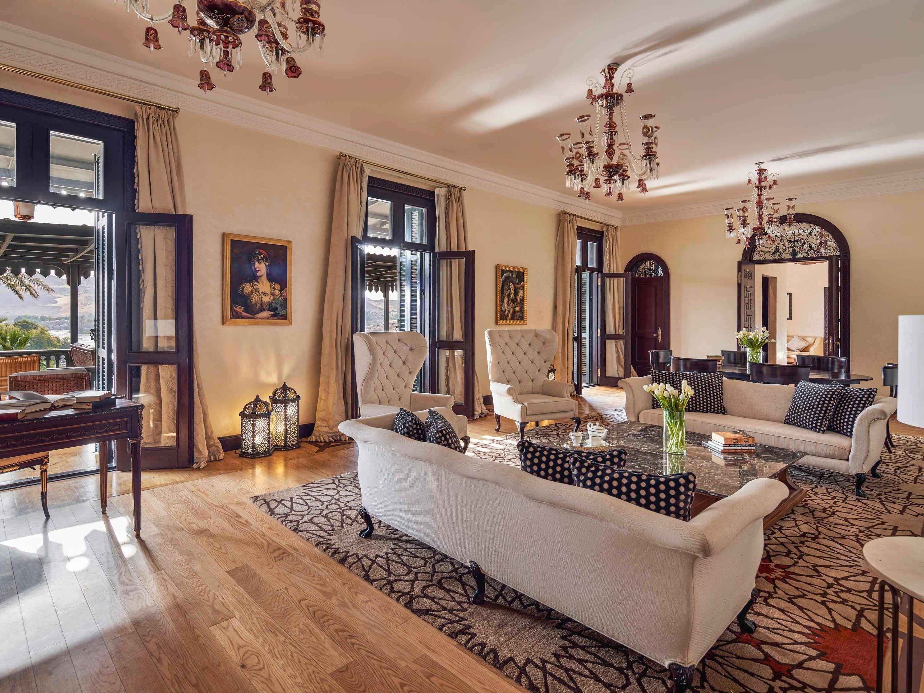 Suite, 1 kingsize bed, terras, uitzicht op rivier (Sir Winston Churchill Suite. Palace) | Lakens van Egyptisch katoen, luxe beddengoed, pillowtop-bedden