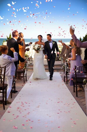 Outdoor wedding area