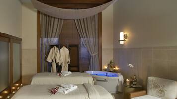 Couples treatment rooms, sauna, hot tub, steam room, body treatments